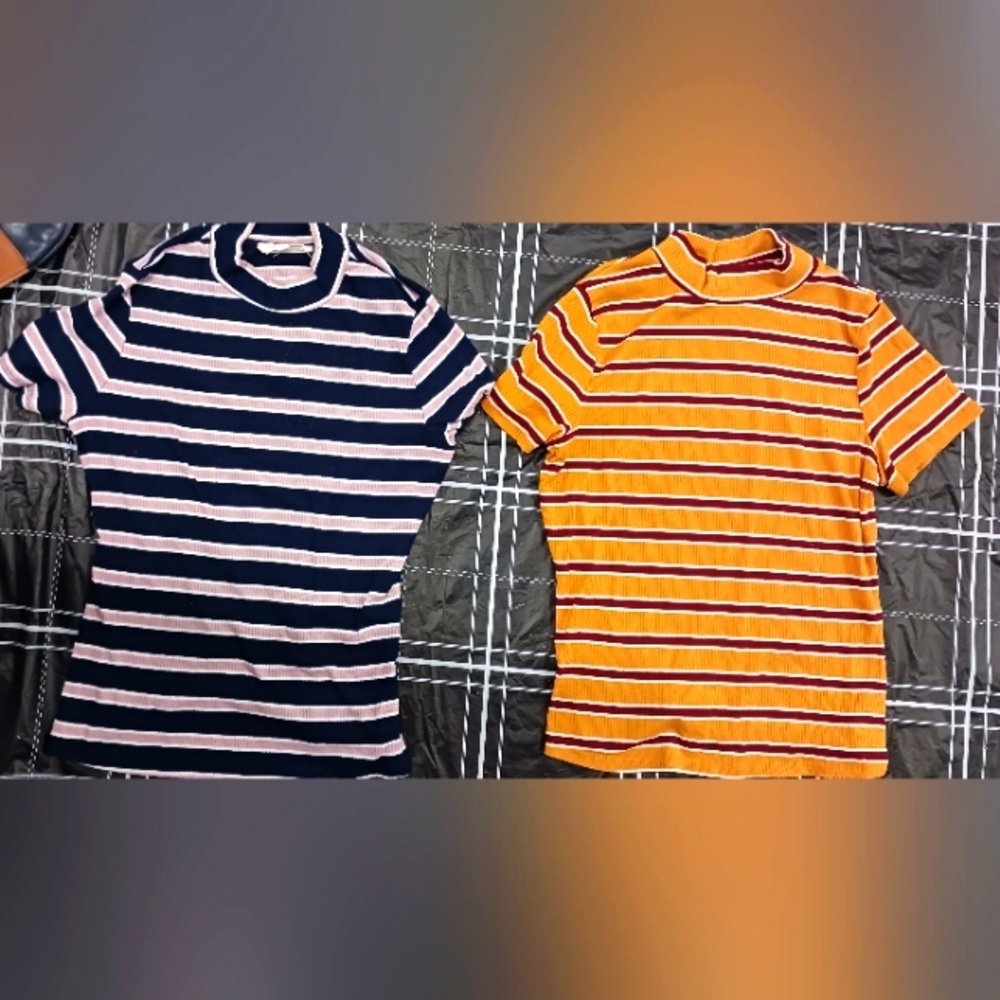 Two striped tops by hippie rose Sz XL
